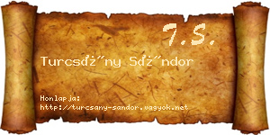 Turcsány Sándor névjegykártya