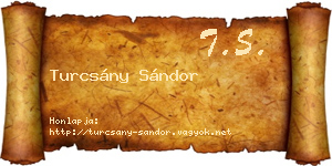 Turcsány Sándor névjegykártya
