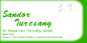 sandor turcsany business card